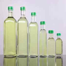 透明玻璃橄榄油瓶/山茶油瓶250ml  高白料玻璃亚麻籽油瓶圆形