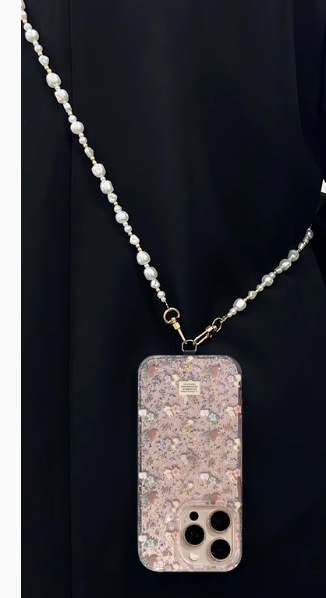 Perla diagonal semitransparente brillo flor púrpura conejo mj2