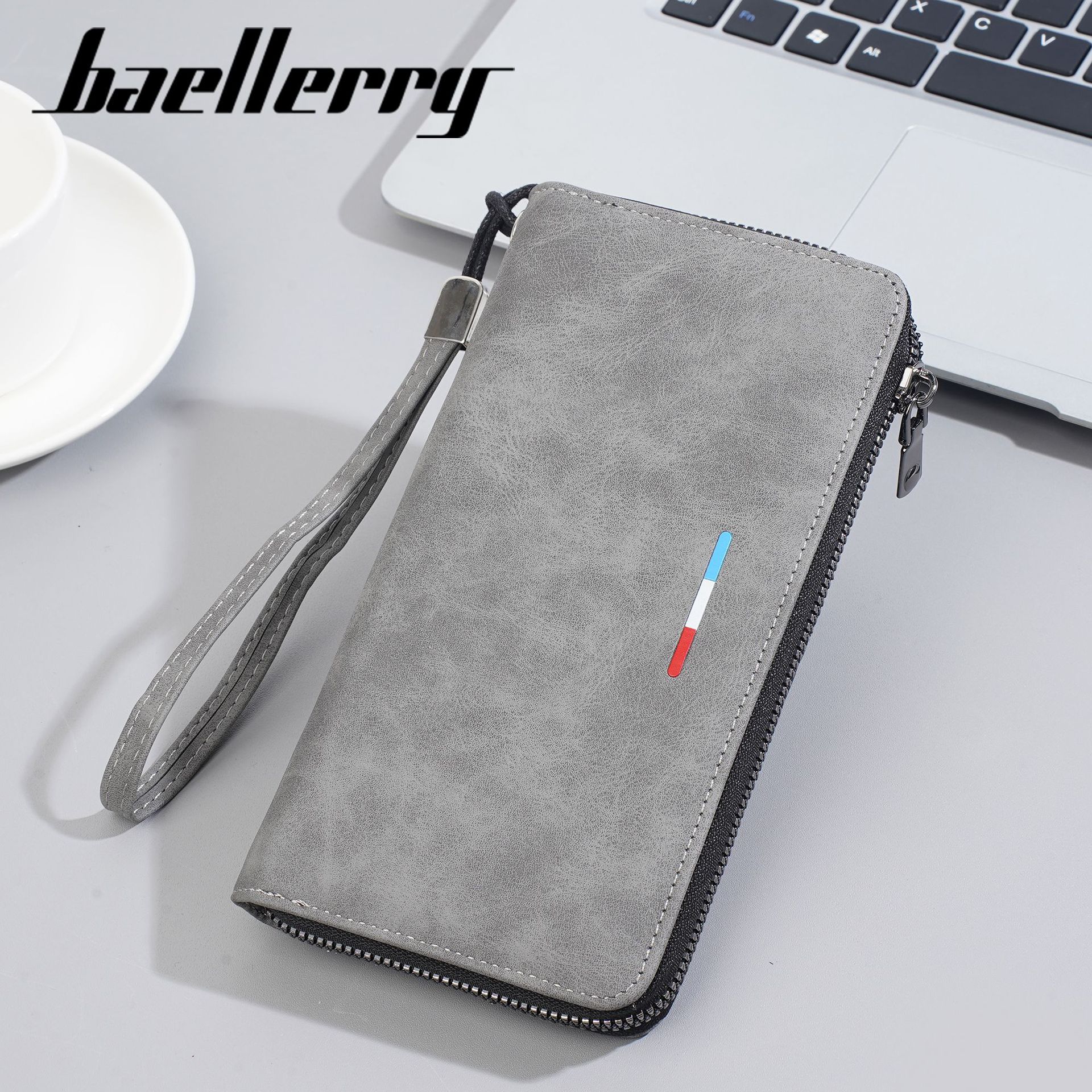 New Men's Long Wallet Cross-Border Large Capacity High-End Business Soft Wallet Retro Zipper Coin Clutch