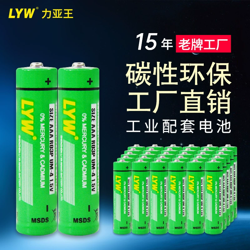 Батарея Liya Wang No.7 Защита окружающей среды R03P Батарея высокой мощности № 7 Электронный таймер Батарея AAA Заводская розетка