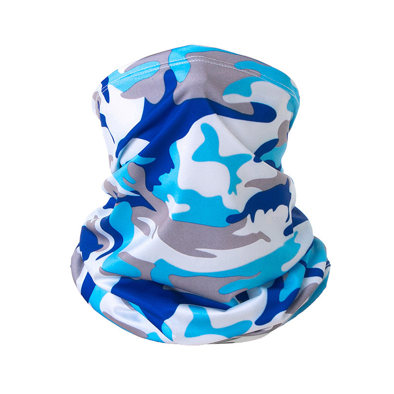 Máscara de protección solar de verano camuflaje táctica bufanda mágica bufanda de equitación protección UV a prueba de polvo cubierta de cuello de seda de hielo toalla facial