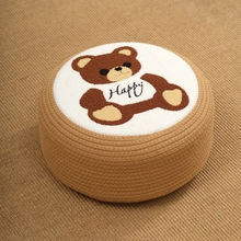 圆形坐垫 黄棉绳蒲团坐垫加厚卡通禅修垫客厅阳台飘窗榻榻米坐墩