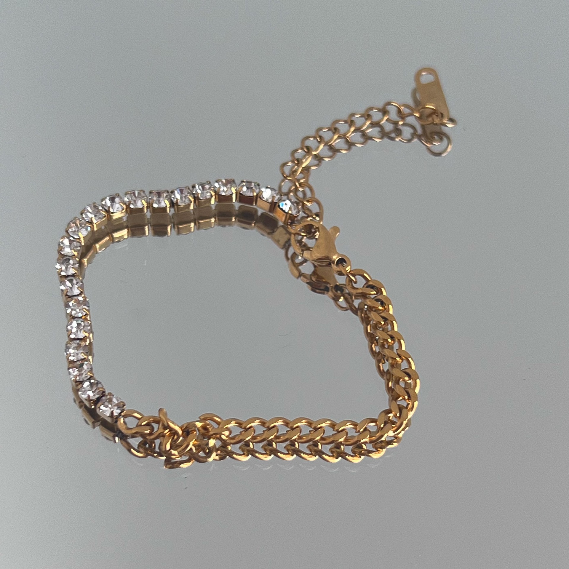 Titanium Steel Material Solid Color Pattern Wholesale Glam Solid Color Titanium Steel Zircon Necklace