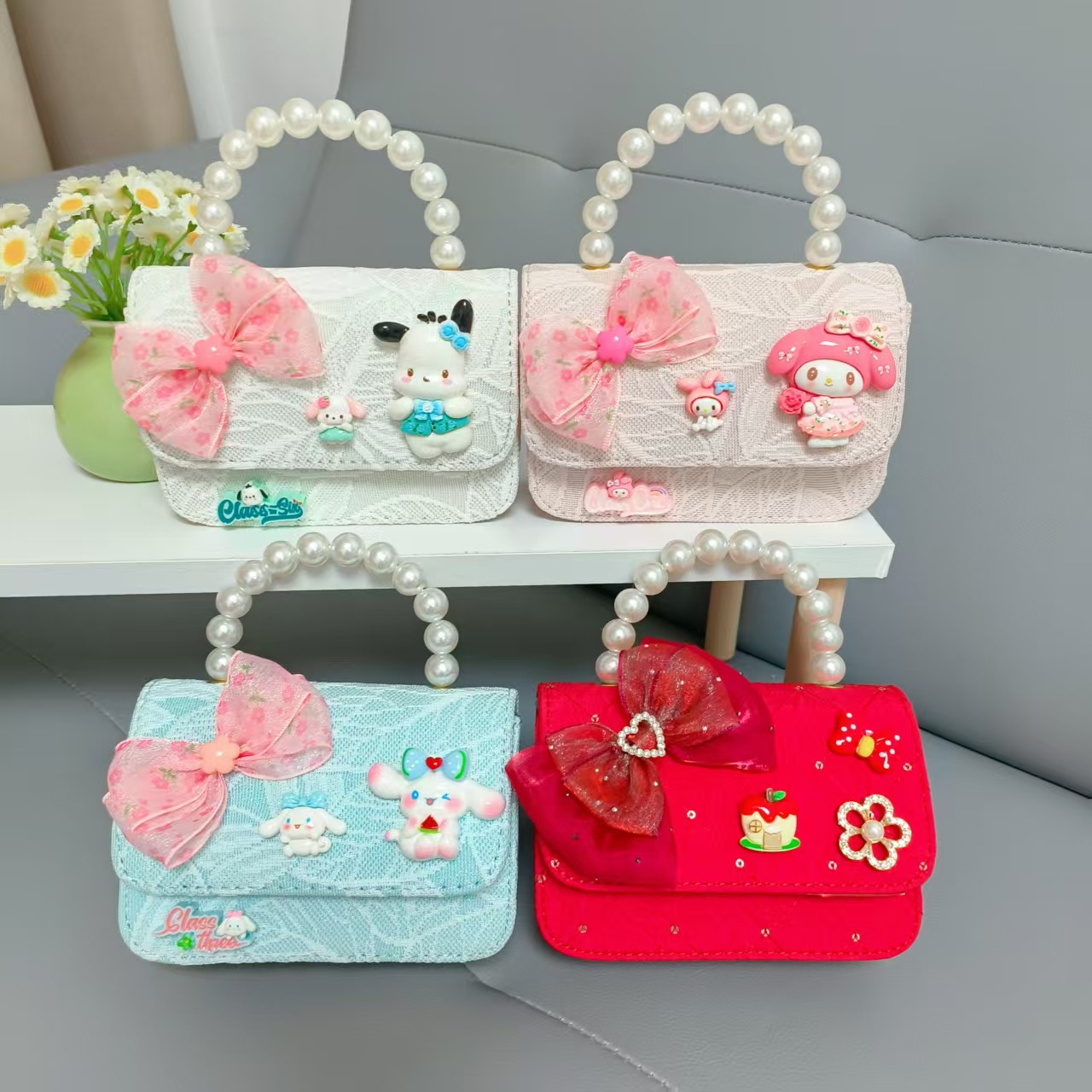 Bolso de perlas, bolso de hombro, bolso de Año Nuevo, bolso de Año Nuevo, bolso de cadena, bolso de fragancia, bolso pequeño