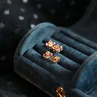 Xiaohongshu аутентичные красочные серьги с турмалином, серебро 925 пробы, инкрустированные розовым золотом, высококачественные красочные серьги-сокровища, милые