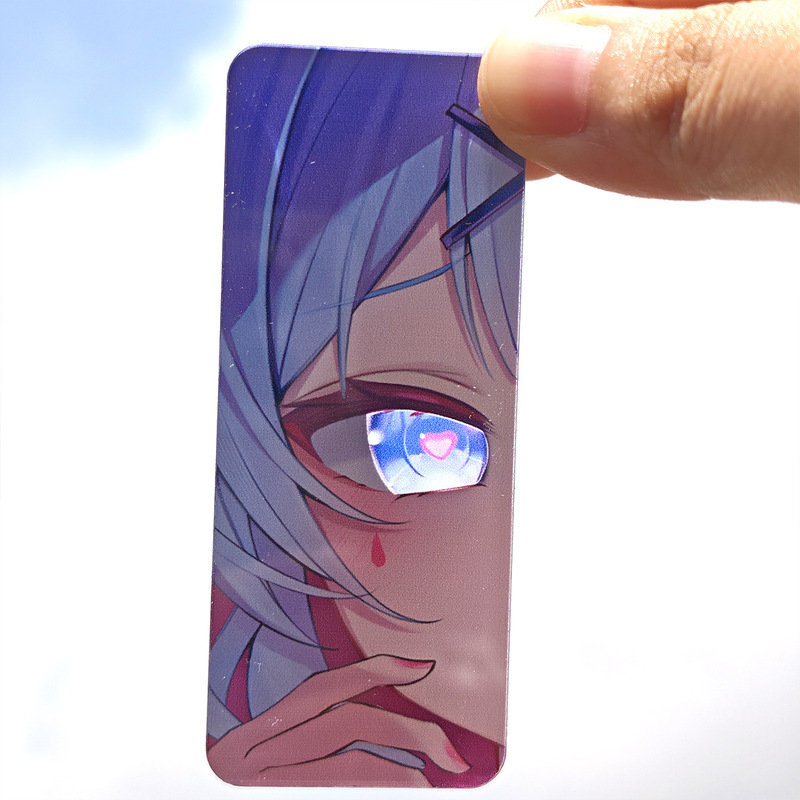 初音未来亚克力发光眼睛条钥匙扣 卡通动漫周边透卡定制礼品挂件|undefined