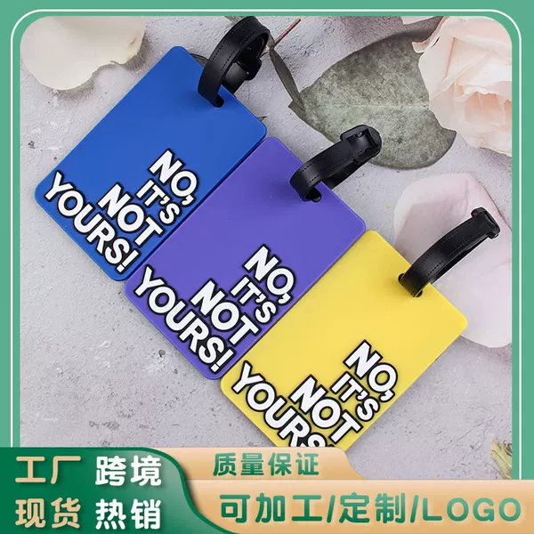 New creative letter PVC luggage tag soft rubber luggage tag identification tag luggage case listing boarding pass