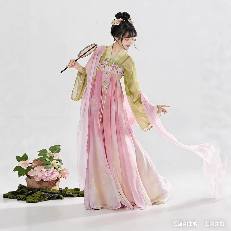 New Original Tang-Style Hanfu for Women, Adult Chest-Length Embroidered Ruqun, Pink Strap Dress, Traditional Costume Suitable for Daily Wear New Original Tang-Style Hanfu for Women, Adult Chest-Length Embroidered Ruqun, Pink Strap Dress, Traditional Costume Suitable for Daily Wear
