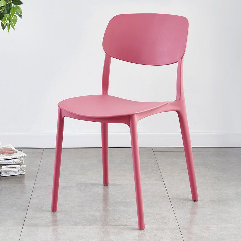 Sillas de plástico apilables respaldadas sillas de mesa de comedor gruesas taburetes de escritorio caseros plegables sillas de comedor nórdicas simples
