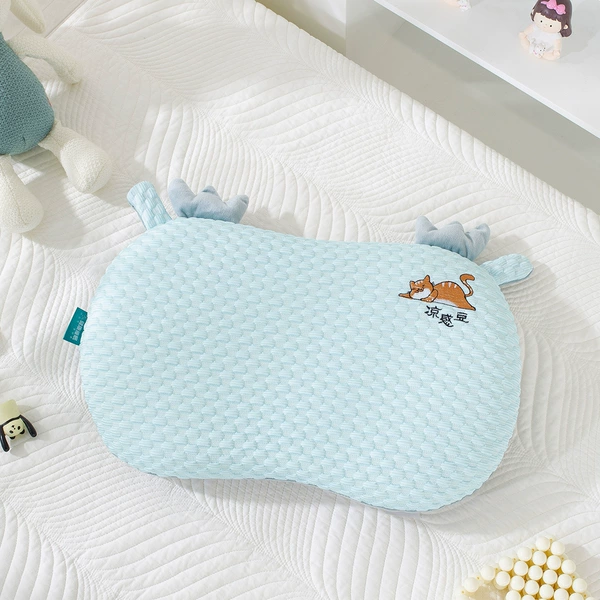 Multi-use cooling slow rebound memory pillow [Lake Blue]