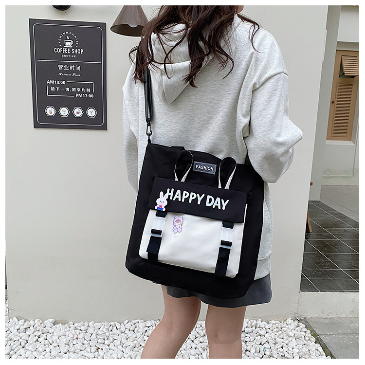 Large-capacity file bag, primary school student handbag that can be carried on one shoulder, book bag for girls with high appearance standards, homework books and test papers bag undefined