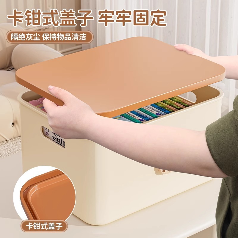 收纳盒桌面客厅零食玩具置物筐桌上杂物整理箱塑料长方形储物盒子|undefined