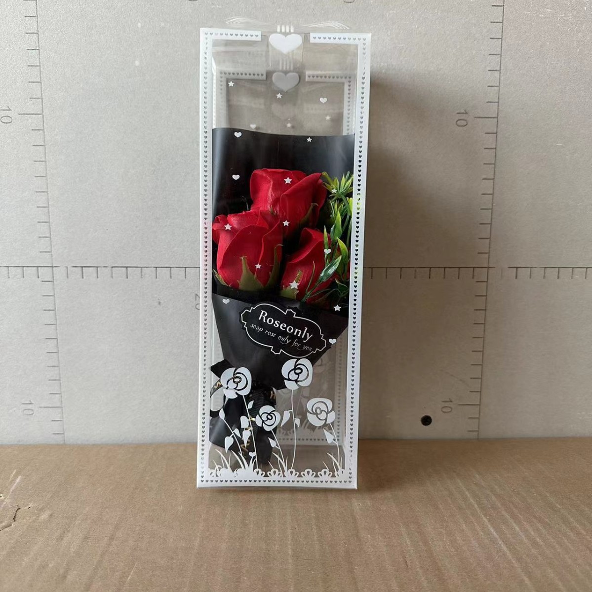 Ramo de Rosas de Jabón de 3 Rosas en Caja de Regalo, Flor de Jabón, para San Valentín y Festividades image 8