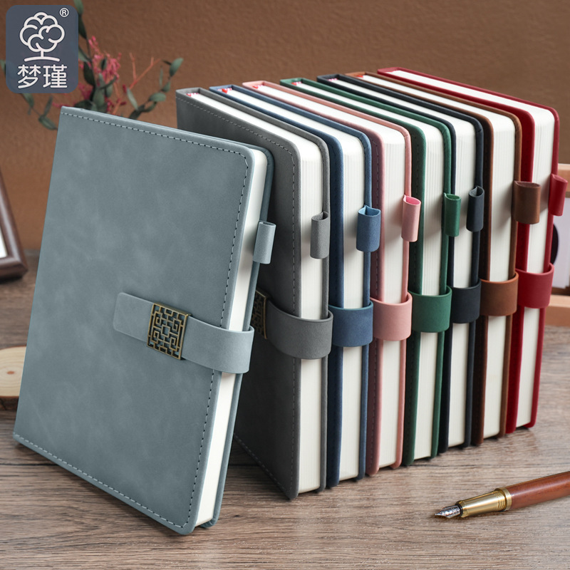 New High-Looking Notebook Window Buckle Notepad Set Gift Box Full Set Can Be Customized Office Cultural Record Book