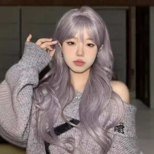 Cheng Ming wig women's long hair water ripples natural simulation big wave long curly hair  summer fashion full headgear style