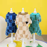 Одежда для домашних собак Pet Four -Legned Pufling Pet Dog Осень Осень и Зимняя новая 23R ставка с четырьмя выброшенными бархатными куртками