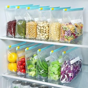 Thickened Fresh-Keeping Bag Household Refrigerator Sealed Bag Zippered Sealed Storage Bag Yiling