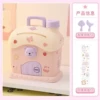 Pink cartoon sticker, with little bears