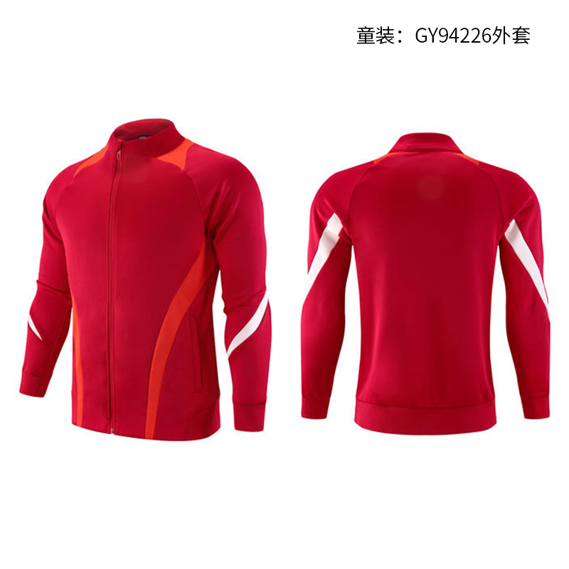 Cuello vertical empalme transfronterizo de dos piezas primavera y otoño grupo running trajes deportivos juveniles trajes deportivos personalizados para hombres