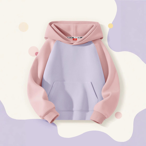 Patchwork Raglan Sleeve Youth Sweatshirt for Spring and Autumn | Men's Cityboy Retro Streetwear Hooded Jacket for Girls | Breathable