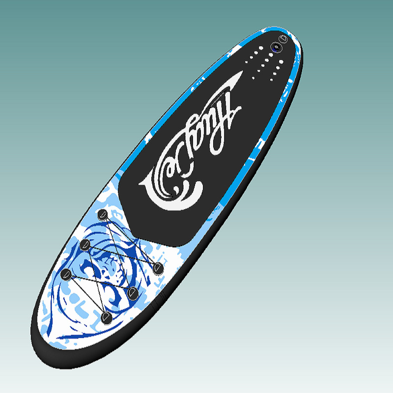 esqueleto azul profundo SUP tabla de remo inflable para adultos de pie tabla de surf plegable tabla de esquí acuático conveniente