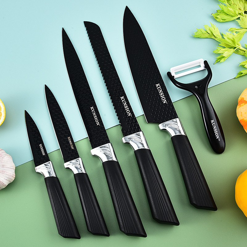 Juego de cuchillos Juego de caja de regalo de cuchillo de cocina de martillo de acero inoxidable para el hogar