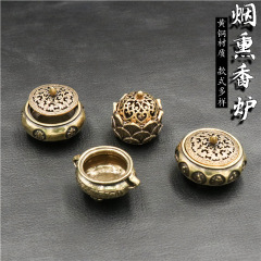 Brass old Amitabha sandalwood incense burner home furnishings antique antique collection small copperware street stall wholesale