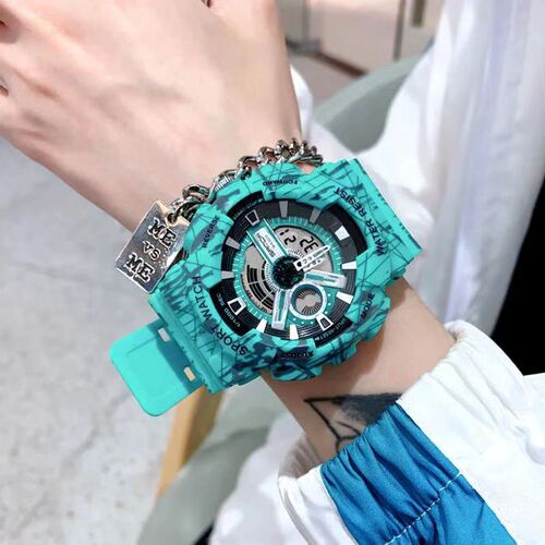 Cross-border best-selling trendy men's student watch, simple and fashionable boy youth waterproof glow-in-the-dark multi-functional electronic watch