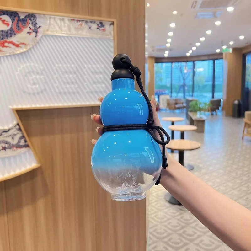 葫芦水杯大容量便携水壶男高颜值国风喝水杯子学生创意网红塑料杯|undefined