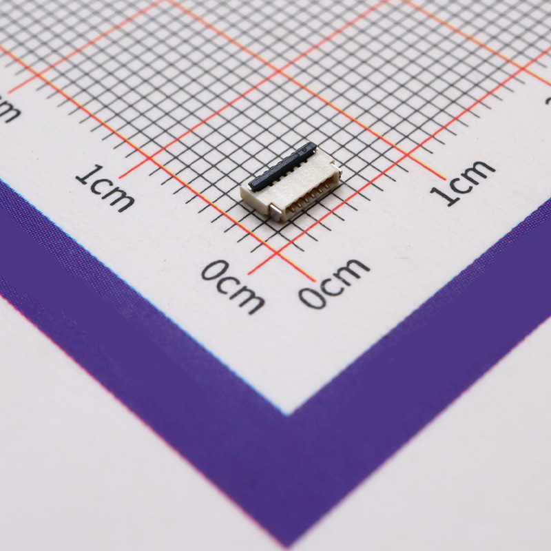 FPC连接器0.5间距1.0H6pin前插后锁FPC座子替FH34SRJS-06S-0.5SH