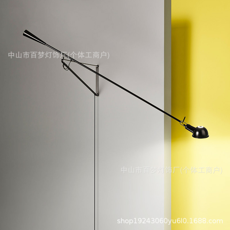 265 Long-Arm Wall Lamp Designer Model Nordic Industrial Style Swing Arm Long Rod Minimalist Vintage Reading Lamp Led Light