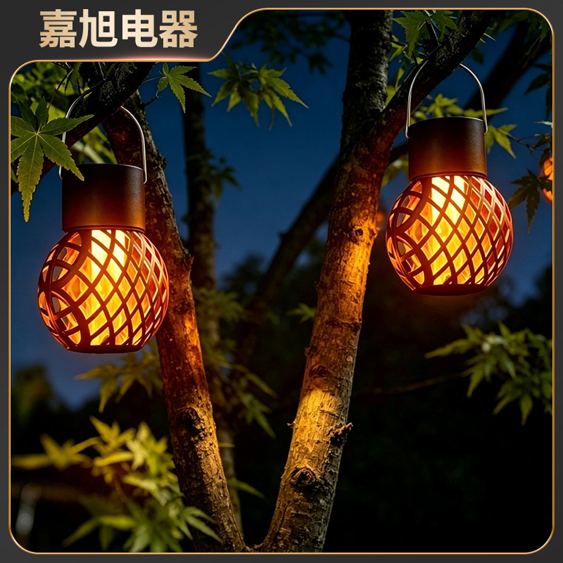 Cross-Border Solar Flame Hanging Ball Light Outdoor Waterproof Led Atmosphere Light Camping Decoration Courtyard Garden Hanging Light Cross-Border Solar Flame Hanging Ball Light Outdoor Waterproof Led Atmosphere Light Camping Decoration Courtyard Garden Hanging Light