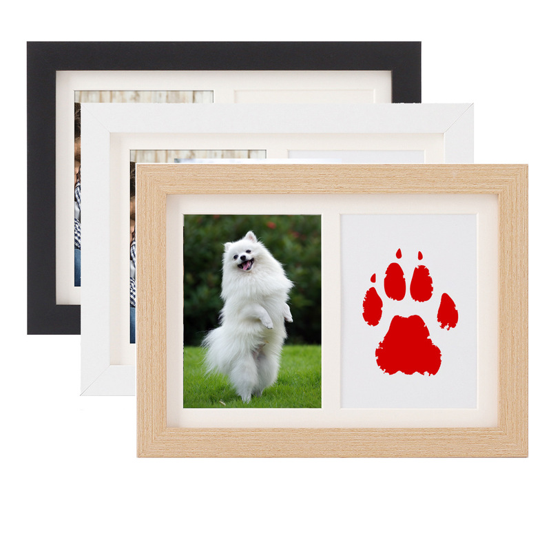 Cross-Border Amazon Hand and Foot Print Photo Frame Display Stand 7inch 10inch Dog and Cat Paw Print Frame DIY Children's Picture Frame