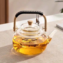 厂家批发提梁壶玻璃茶壶煮茶壶耐热烧水泡茶养生壶普洱白茶煮茶器