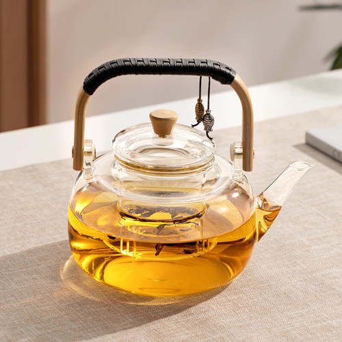 Manufacturer wholesale tiered teapot glass teapot tea brewing teapot heat-resistant water boiler tea brewing pot Pu-erh white tea tea brewer