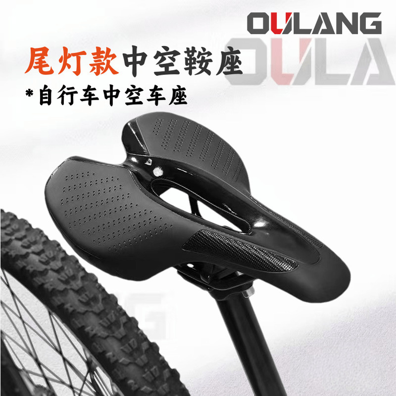 Cross-Border Mountain Bike Seat, Road Bike Saddle with Tail Light, Hollow Charging Tail Light Saddle Cross-Border Mountain Bike Seat, Road Bike Saddle with Tail Light, Hollow Charging Tail Light Saddle