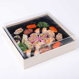 木制寿司包装盒高档寿司盒一次木制包装盒定制礼盒精美烘培蛋糕盒