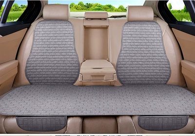 Neutral Car Seat Cushion Four-Season Single-Piece: Seat cushion, seat cover - gray-back-2-pieces-back-row
