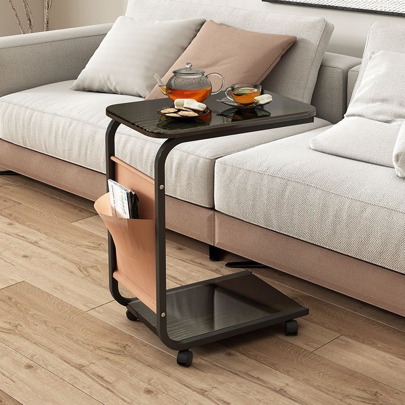 Red simple mesa de té móvil estante mesa de cabecera pequeña mesa doméstica sala de estar carro sofá borde varios gabinetes laterales