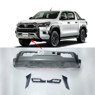 Suitable for Toyota Hilux Rocco 20-23 Models, Front Bumper Lower Guard Plate, Front Bumper Lower Protective Trim Panel (Bumper)
