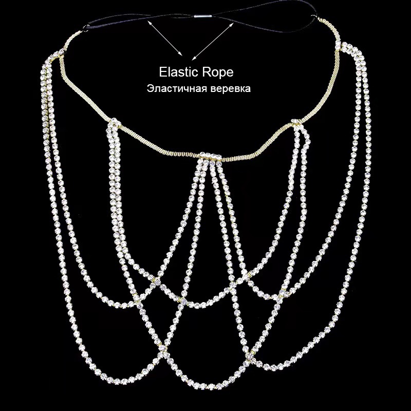 European and American rhinestone multi-layer leg chain fashion body chain wholesale