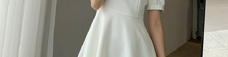 帮手描述图：2022夏季新款复古赫本风小黑裙胖妹妹收腰显瘦方