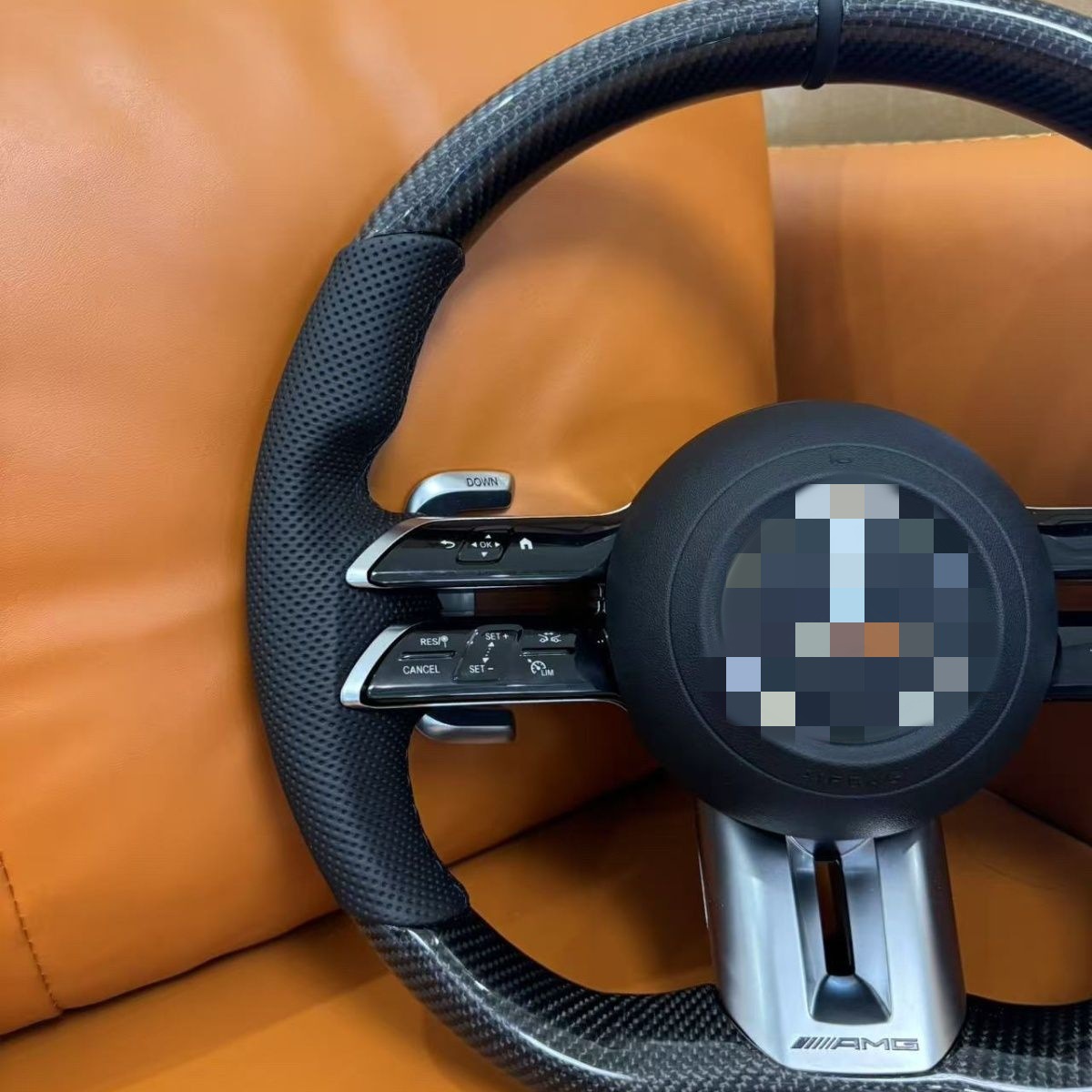 Suitable for Mercedes-Benz A-Class, B-Class, C-Class, E-Class, Cla, Clc, Clk, Cls Modified Carbon Fiber Dragonfly Steering Wheel Assembly