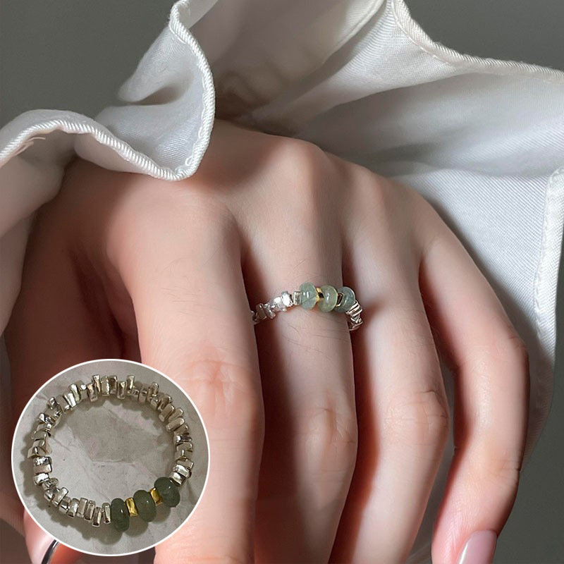 Anillo cuadrado chapado en plata S925 para mujer, anillo abierto en forma de V geométrico de moda vintage, anillo irregular para el dedo índice estilo ins.