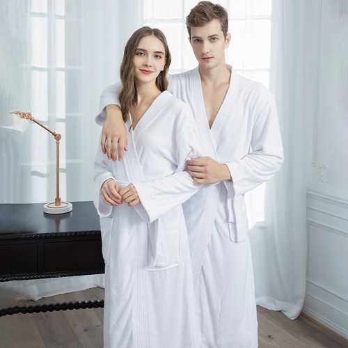 Couple's terry bathrobe star hotel beauty salon same style steaming suit acupuncture men's large size bathrobe women's