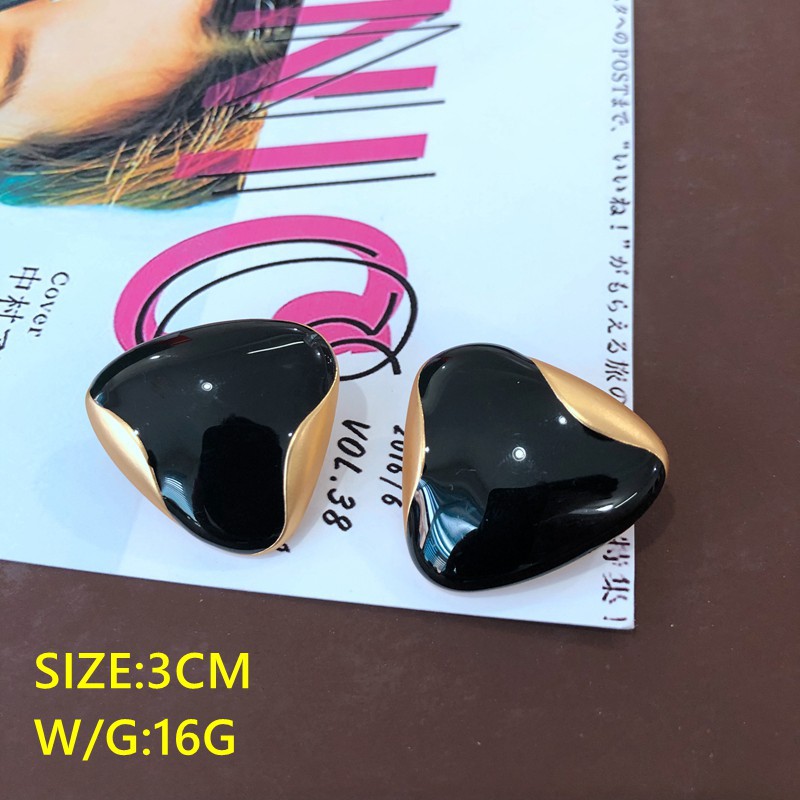 New Style Drip Glaze Triangle Stud Earring Wholesale Nihaojewelry display picture 20