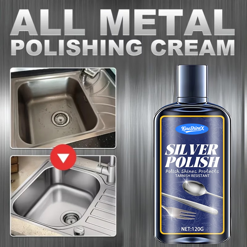 Kineshinex Metal Polishing Paste for Home Use, Removes Scratches and Oxidation, Suitable for Chrome Products in Bathrooms, Etc Kineshinex Metal Polishing Paste for Home Use, Removes Scratches and Oxidation, Suitable for Chrome Products in Bathrooms, Etc