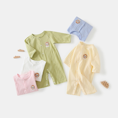 Baby Summer Pure Cotton Thinones Onesie for Newborns and Toddlers, Unisex A-Grade Summer Outfit, Long-Sleeve Bodysuit