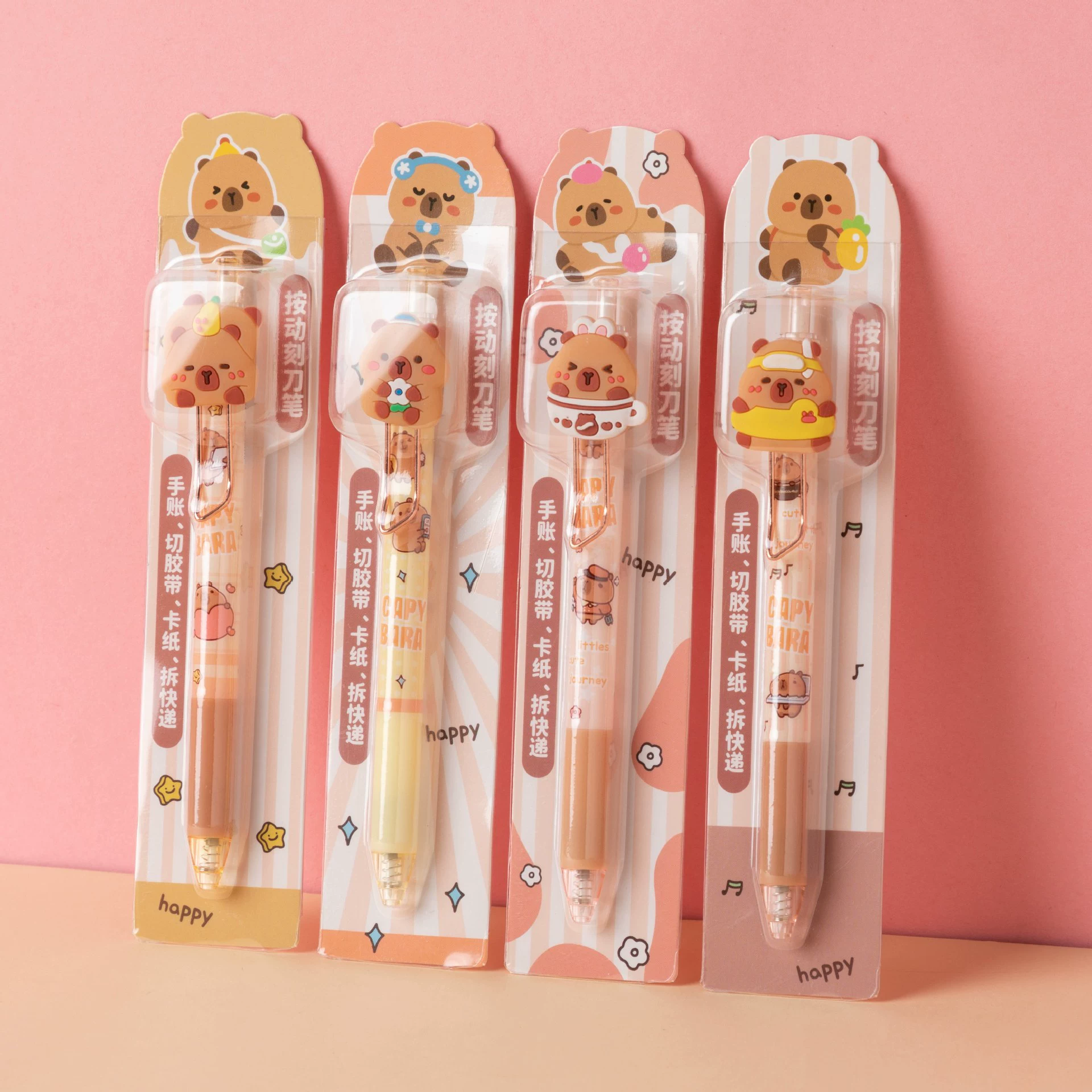 Kapibala ceramic engraving pen creative press type cute high-value DIY student handbook art fine pen safe
