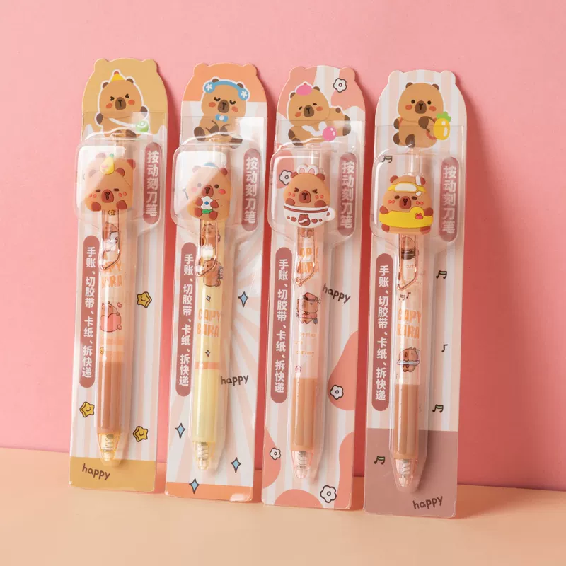 Kapibala ceramic engraving pen creative press type cute high-value DIY student handbook art fine pen safe